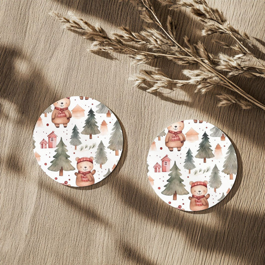 Cute Teddy Bear Car Coasters